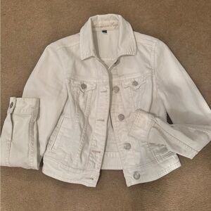 American Eagle Outfitters White Jean Jacket